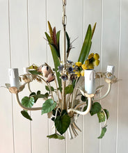 Load image into Gallery viewer, Italian floral tole pendant light
