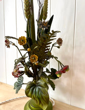 Load image into Gallery viewer, Floral Italian toleware lampbase
